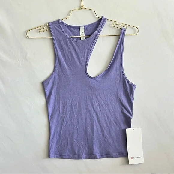 Lululemon Shoulder Cut-Out Yoga Tank Top Silky Softness Dark Lavender - Picture 2 of 8